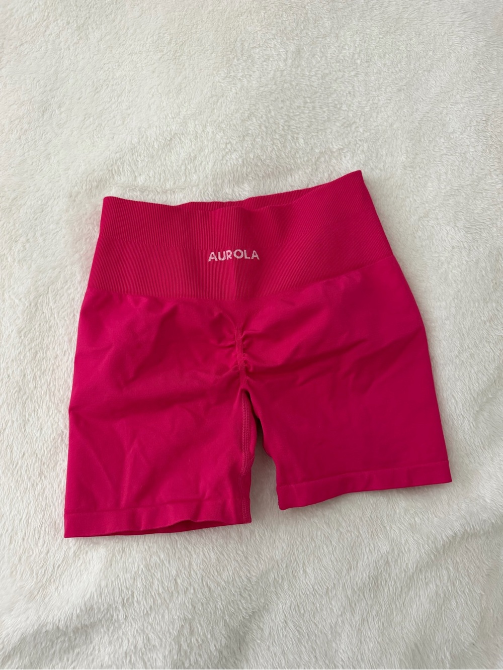 Aurora High-Waist Fuchsia Bike Shorts SzS
